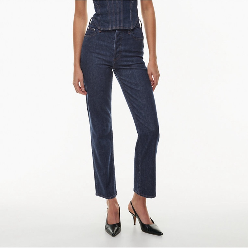NWT Denim Forum High Rise Straight Jeans